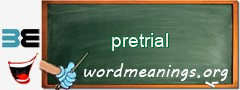 WordMeaning blackboard for pretrial